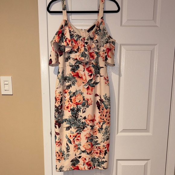 RACHEL Rachel Roy Dresses & Skirts - Floral Ruffle Cold Shoulder Dress